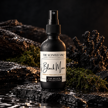 Load image into Gallery viewer, black-moses Room &amp; Linen Mist in the Black Collection's dark atmospheric setting