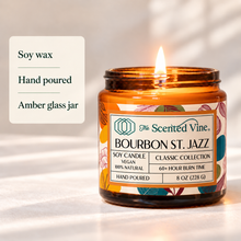 Load image into Gallery viewer, Bourbon St. Jazz materials view with matching label