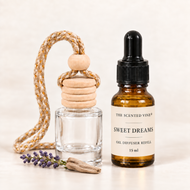 Sweet Dreams Hanging Oil Diffuser Starter Set with lavender and driftwood