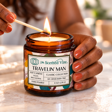 Load image into Gallery viewer, Travelin’ Man inuse view with matching label