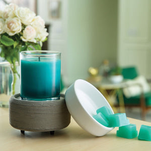 White & Concrete 2-in-1 Candle Warmer - The Scented Vine