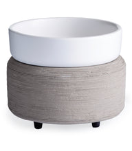 Load image into Gallery viewer, White &amp; Concrete 2-in-1 Candle Warmer - The Scented Vine