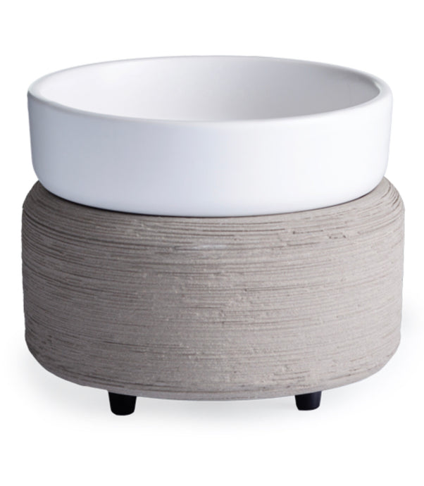 White & Concrete 2-in-1 Candle Warmer - The Scented Vine